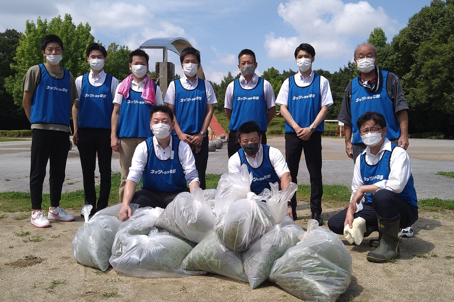 小幡緑地の清掃活動（2022年7月）